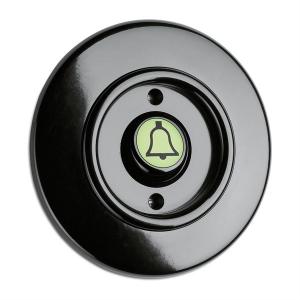 Switch round bakelite - Rocker glow-in-the-dark button door bell