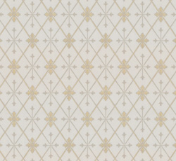 Lim & Handtryck Tapet - Skogshyddan beige/guld - gammal stil - klassisk inredning - retro