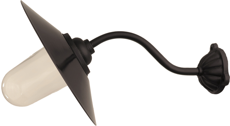Exterior Lamp - Stable lamp 35° hook, black shade