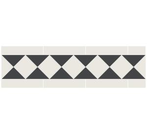 Tile Border Classic - Super White BAS/Black NOI