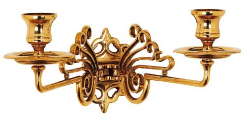 Twoarmed wall sconce - Art Nouveau, brass