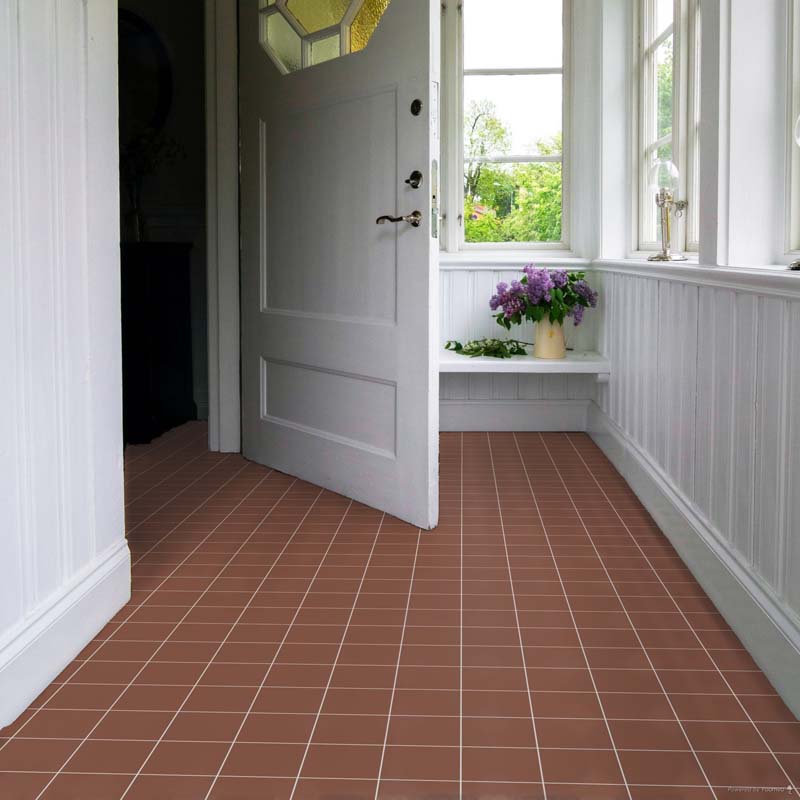 Klinker flis 15 x 15 rød - klassisk klinker - Sekelskifte