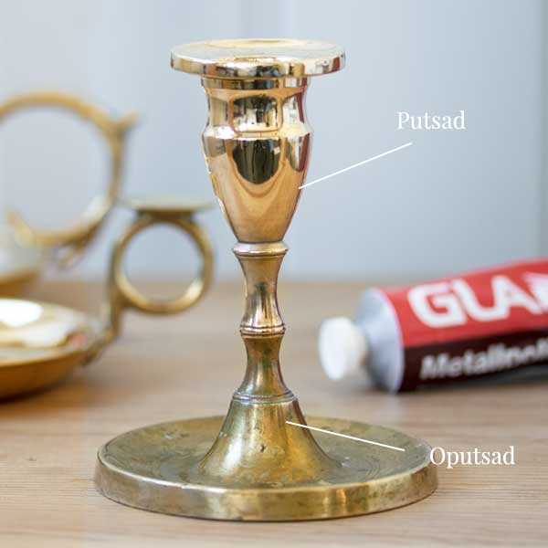 Before & After - Clean and polish brass with Glanol