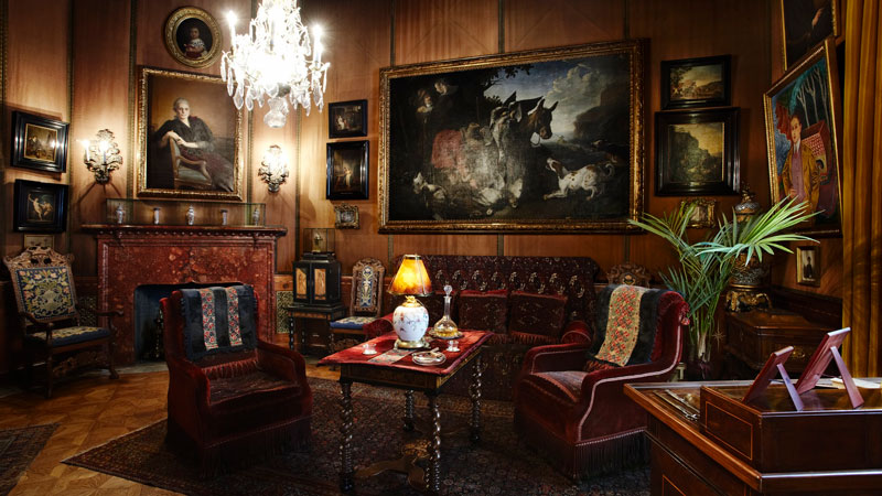 Tips & Fakta - Rökrummet  i Hallwyls palats - gammaldags stil - klassisk inredning - sekelskifte - retro