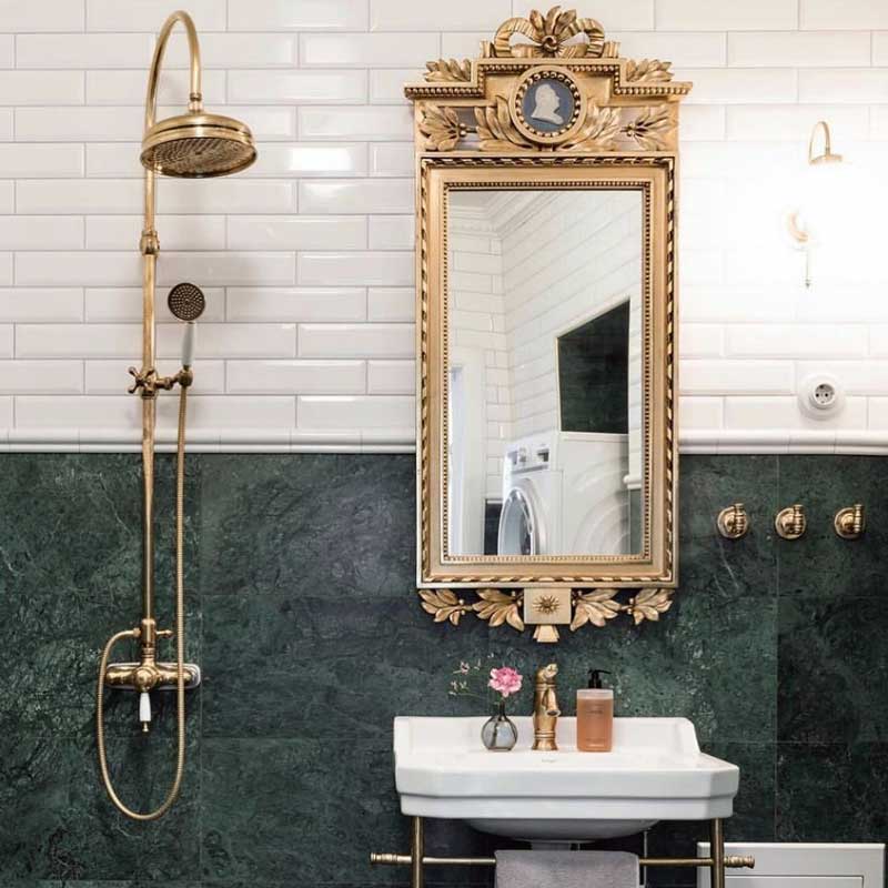 Inspiration - Brass and green marble
