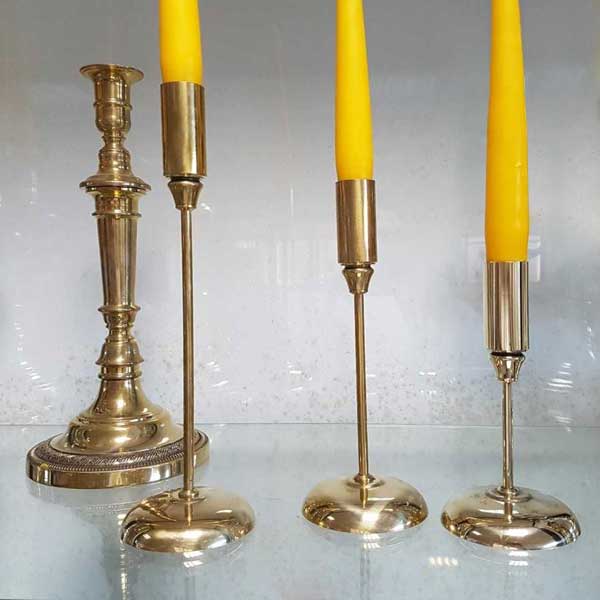 A visit to the brass factory - Buy old-style candle holder in brass from Sekelskifte
