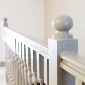 Build your own stair railing of newel posts - old style - vintage style - classic interior - retro