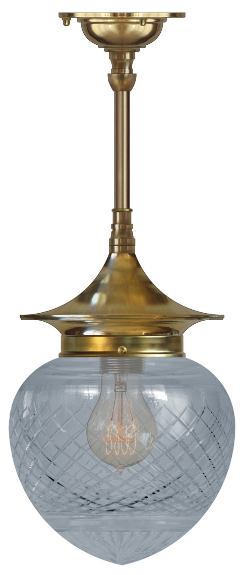 Ceiling Lamp Dahlberg 100 Pipe Pendant Brass Drop Shade