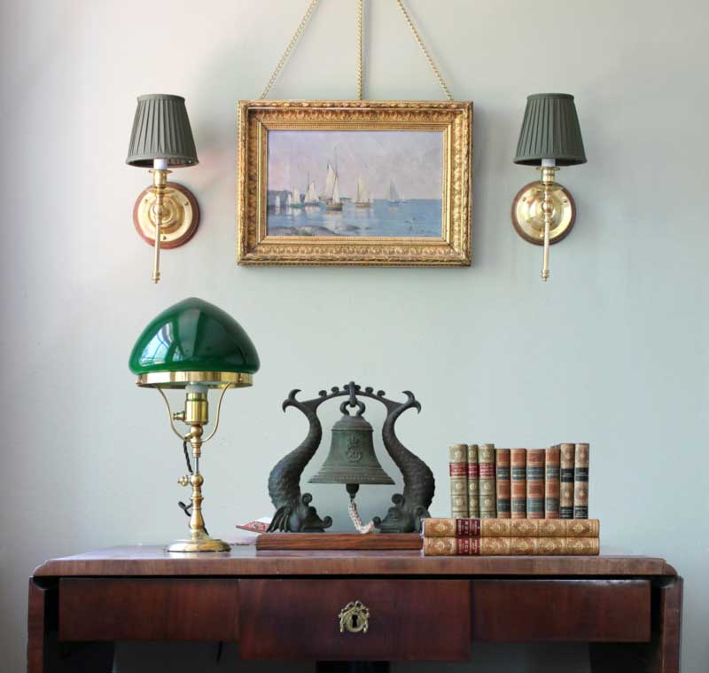 Table Lamp Fahlcrantz Br With Green Gl Table Lamp Fahlcrantz Br With Green Gl