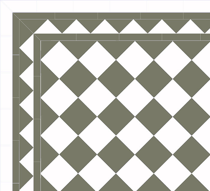 Winckelmans Floor Tiles 15 X Cm, Green And White Floor Tiles