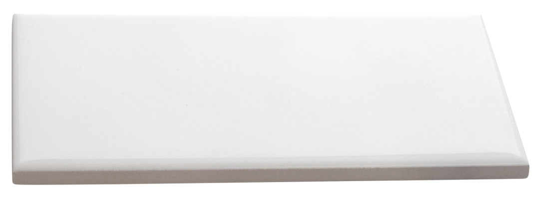 Fliese Victoria - Zierleiste symmetrisch 1,7 x 15 cm weiß, glänzend