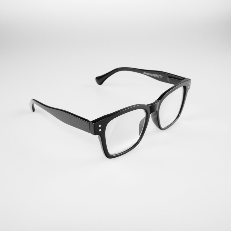 Ancona - trendiga stora läsglasögon i svart