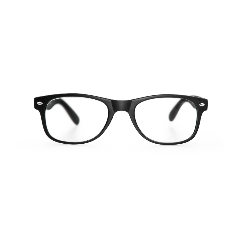 Chester - Svarta ultralätta läsglasögon med bred skalm (matt)