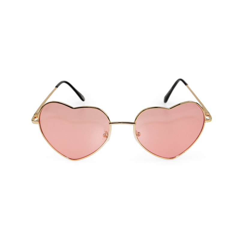 Julia - hjärtformade solglasögon i rosa utan styrka