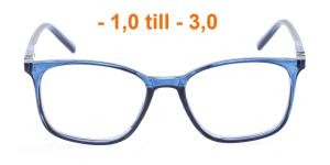 Milford - transparent blå glasögon med minusstyrka