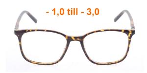 Milford - blanka sköldpaddsfärgade läsglasögon med minusstyrka