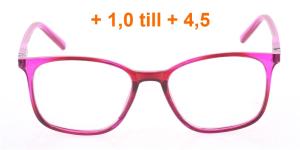 Milford - fuchsiafärgade transparenta läsglasögon