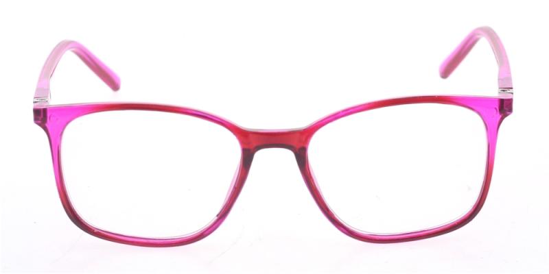 Milford - fuchsiafärgade transparenta läsglasögon