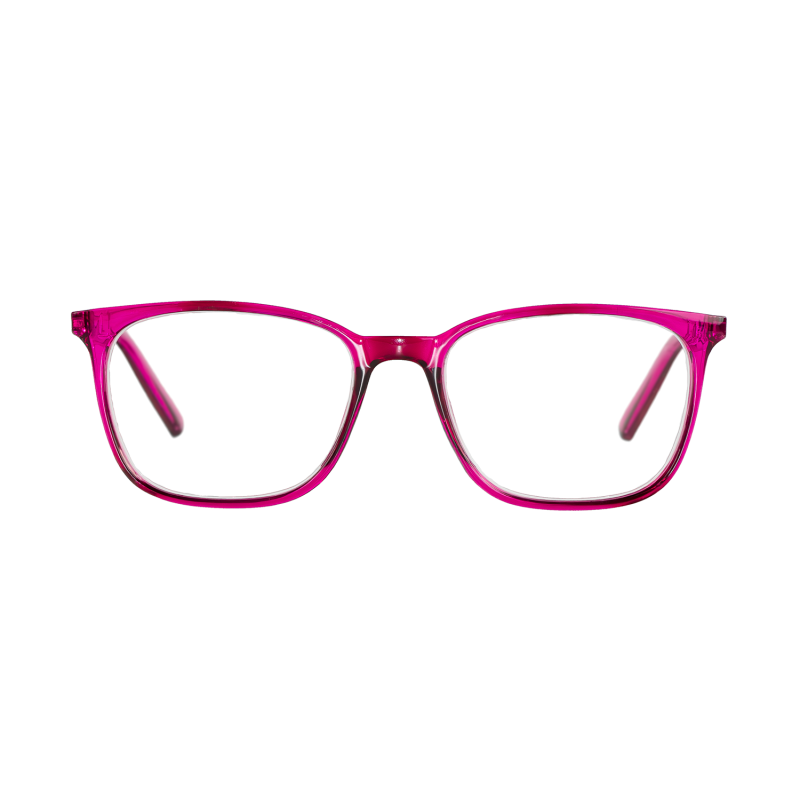 Milford - fuchsiafärgade transparenta glasögon