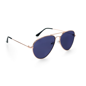 Reverse Aviator Rosé guld/Blå-svart