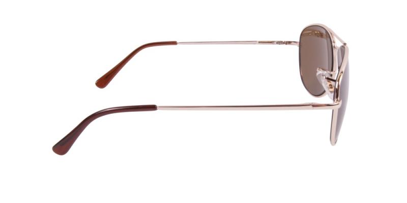 Solglasögon med läsruta i guld från sidan