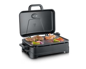 Elgrill med grillplatta och lock PG 8597