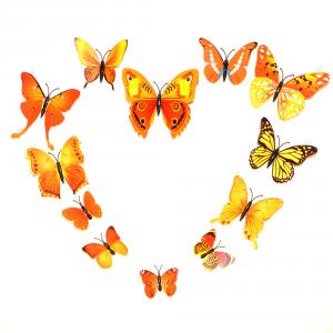 Dekorativa gula fjärilar i PVC med magnet