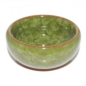 Liten grön keramikkruka