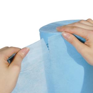 Bänkpapper Blå Nonwoven PP 50cm x 195m Perforerad