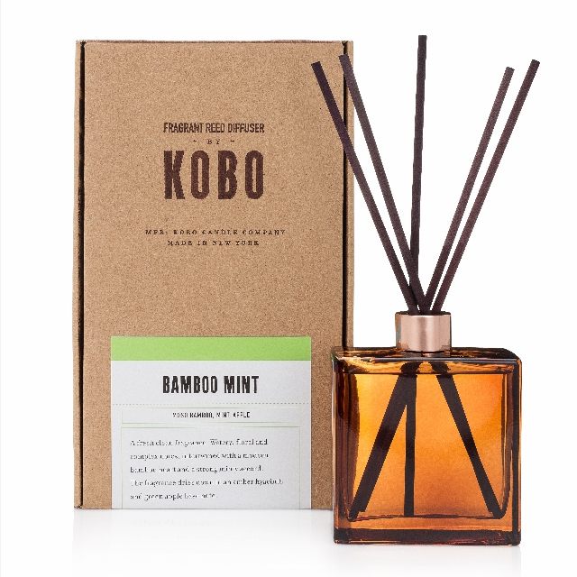 KOBO, Woodblock, doftpinnar Bamboo Mint diffuser