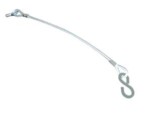 Plastad vajer 390mm wall 30 cm (l=390 mm;1x s-hook+1x eye m6x16x10)
