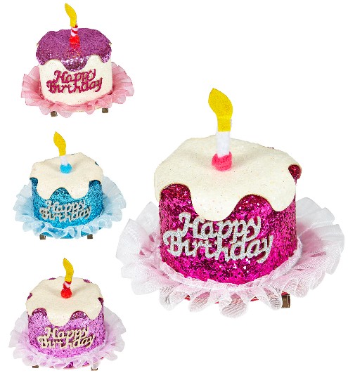 Hattar mini med clips tårtor  4-pack