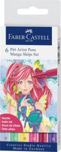 Ritpennset faber-castell pitt artist manga shojo 6-pack
