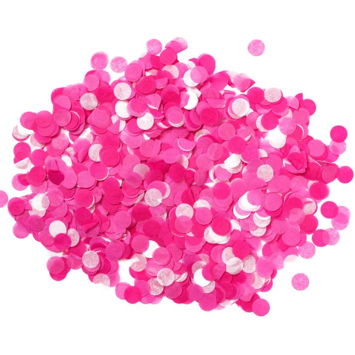 Konfetti rosa/vit pink dots