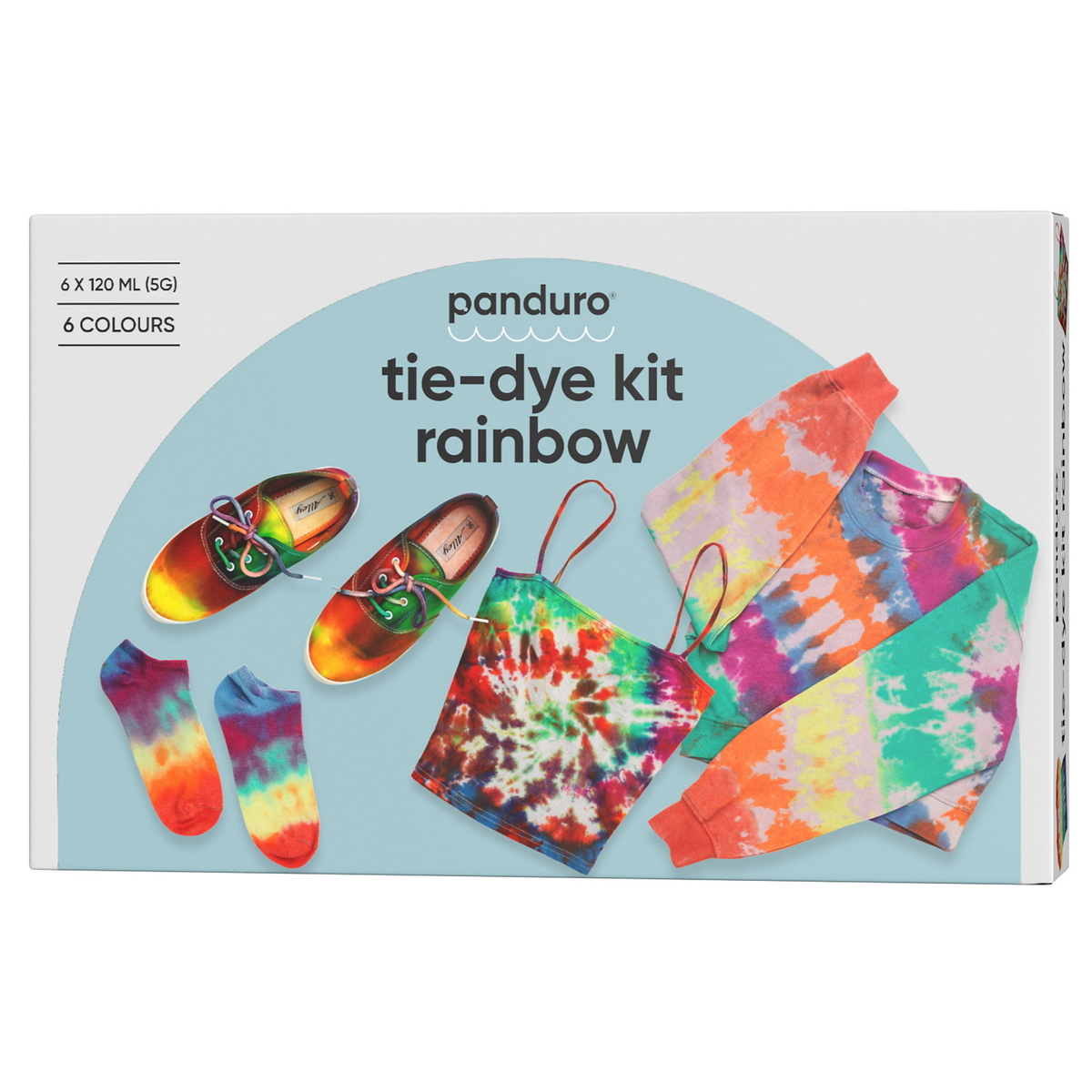 Tie-dye kit rainbow 6 färger