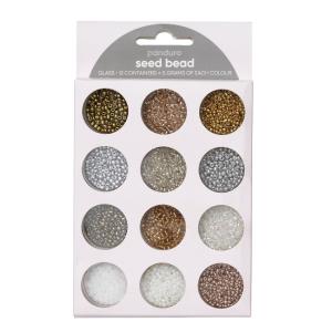 Seed bead miniburkar silver