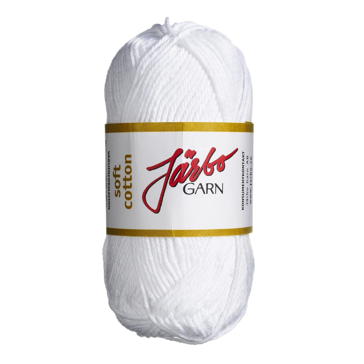 Garn soft cotton 50 g vit