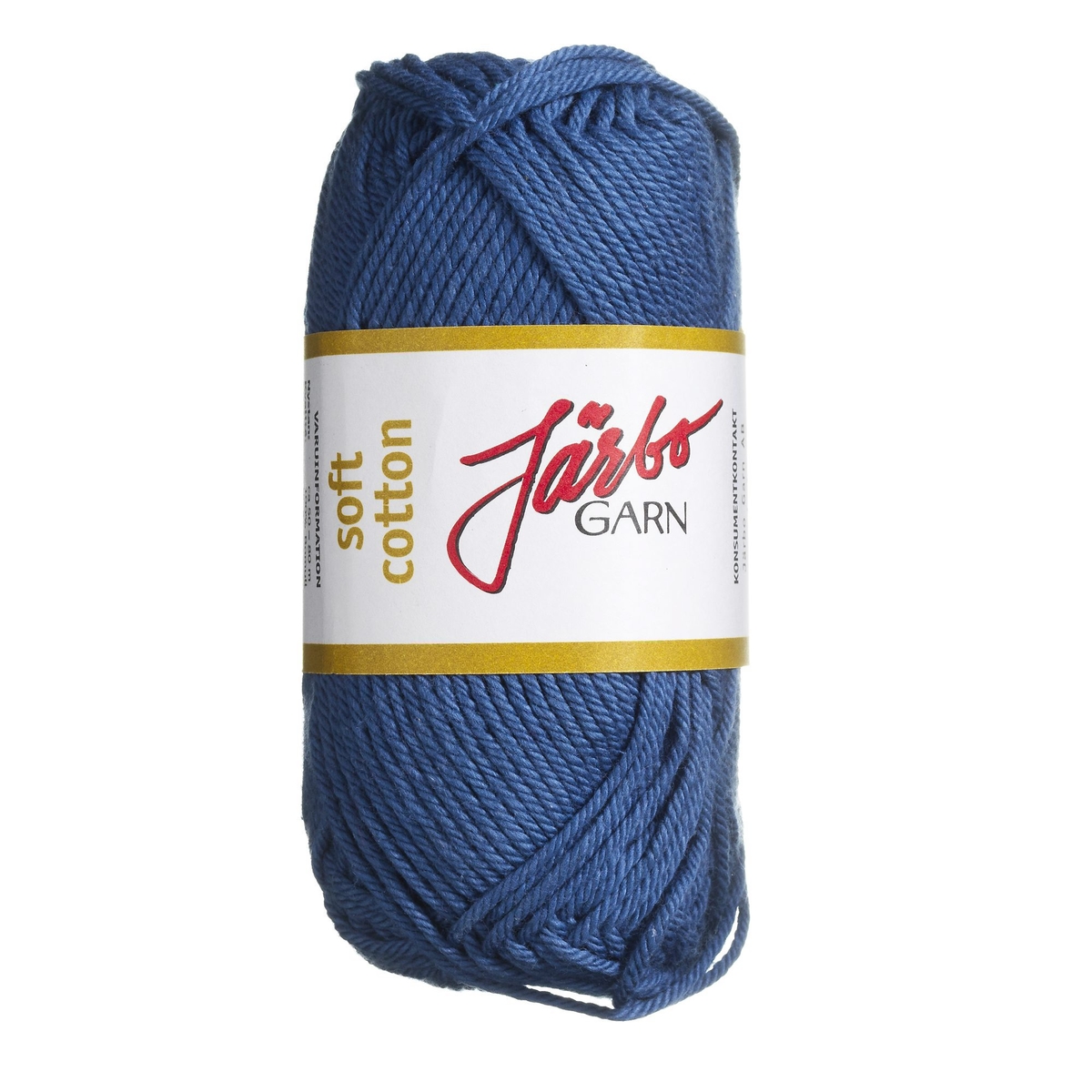 Garn soft cotton 50 g jeansblå
