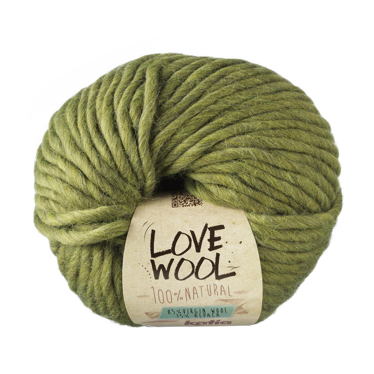 Garn love wool 100g grön
