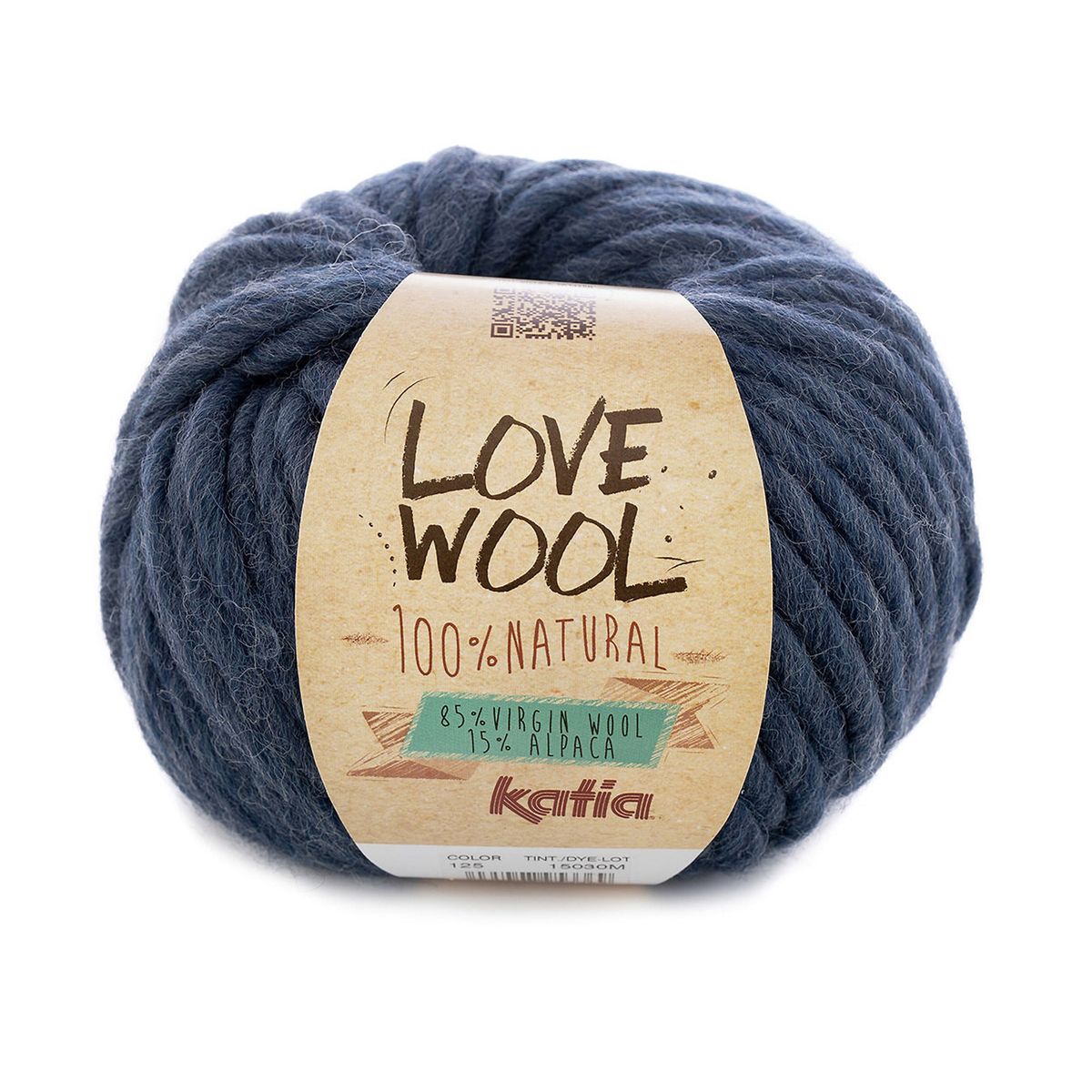 Garn love wool 100g jeansblå