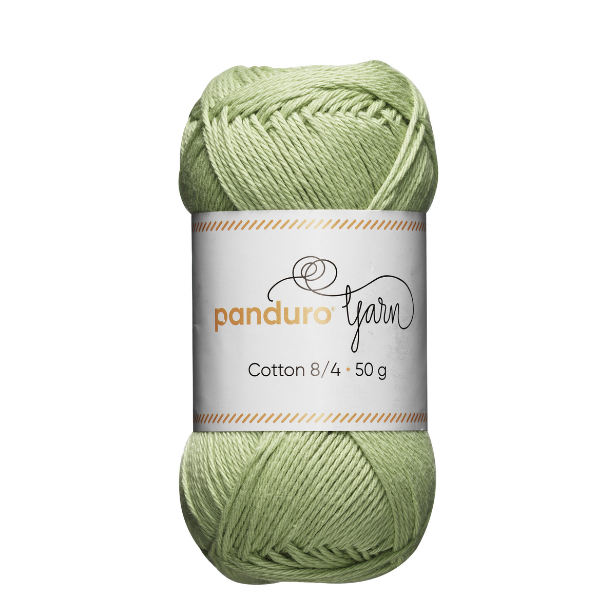 Garn cotton 8/4 50g pastelgrön