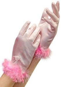 Handskar med fjäderkant barn