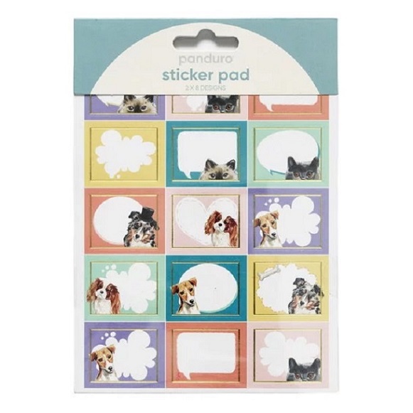 Stickersblock 16 ark husdjur