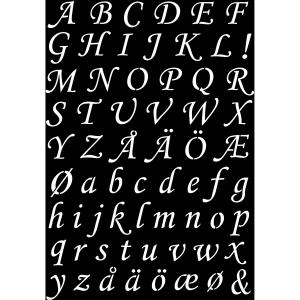 Schablon 21x30 alfabet a-ö kur