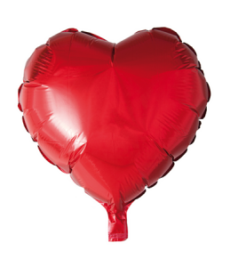 Folieballong hjärta 46cm röd