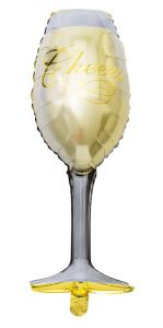 Folieballong vin glas