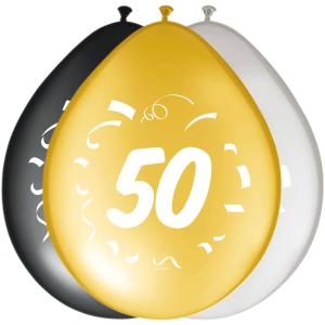 Ballonger party 8-pack 50år