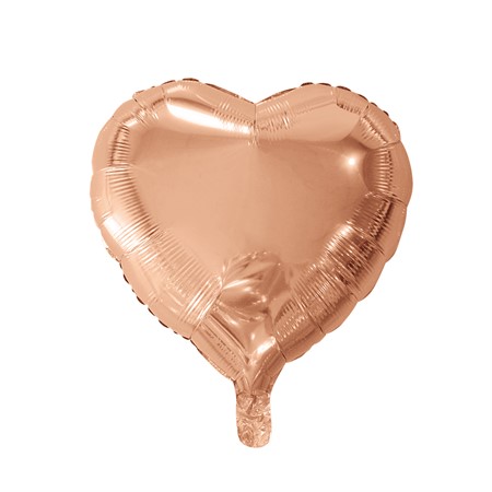 Folieballong 46cm hjärta roseguld