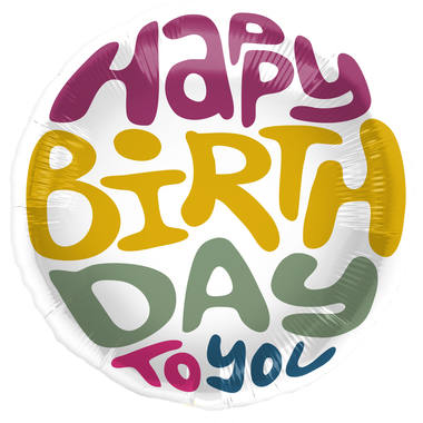 Folieballong happy birthday to you 45cm