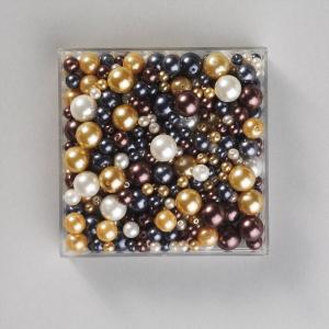 Pärlmix glas guld/brun 130 g